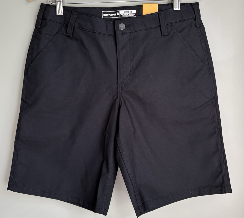 Carhartt Rugged Professional Series Loose Fit Canvas Work Short Black Size 10